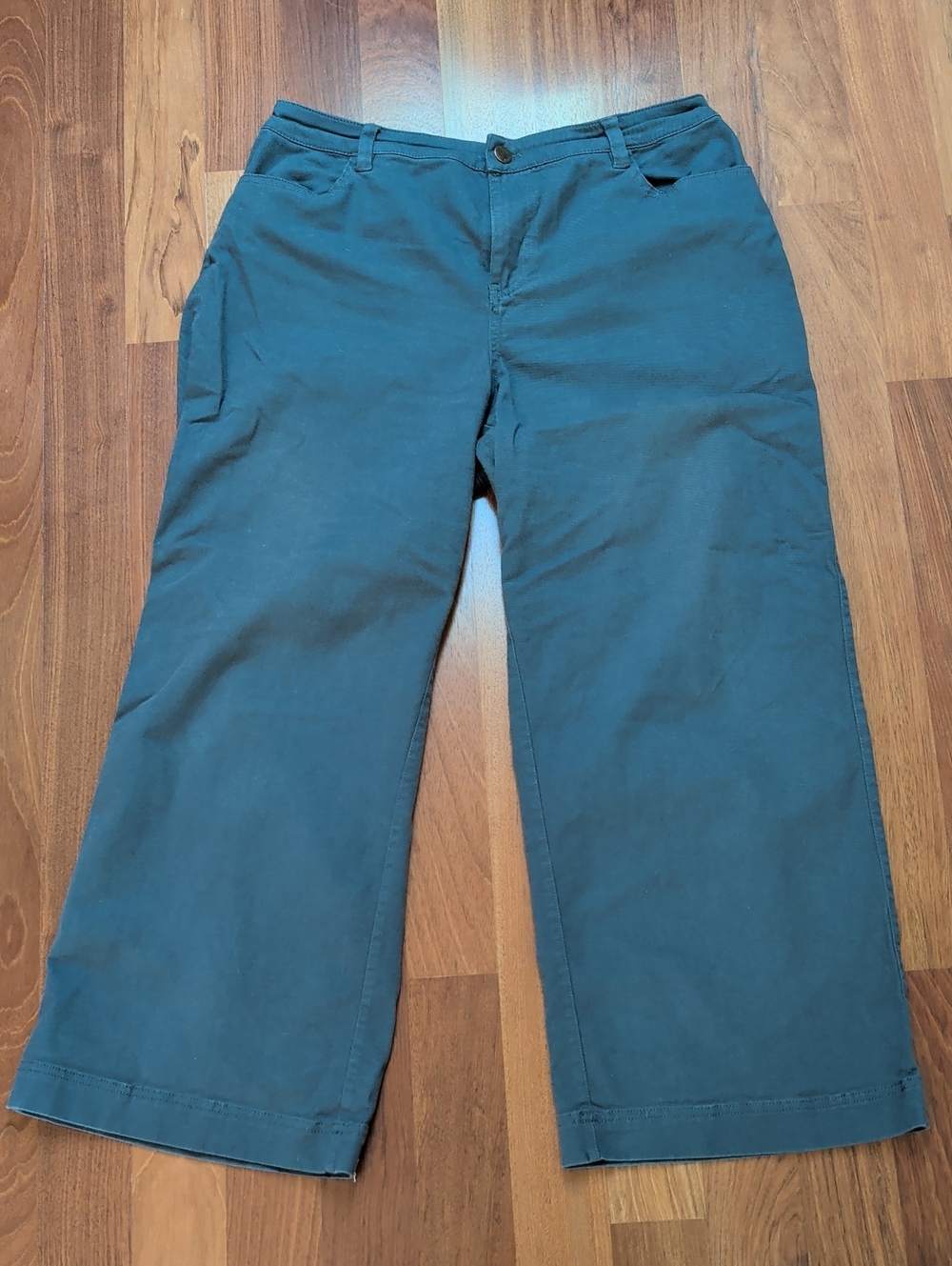 Pact Organic Cotton Stretch Twill Wide Leg Pants Sz XL